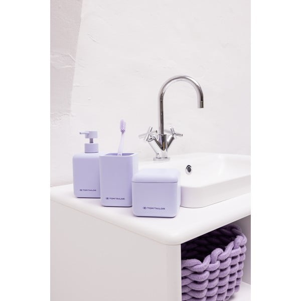 Fialový téglik na zubné kefky z polyresínu Tom Tailor T-Rounded – Wenko-image-3