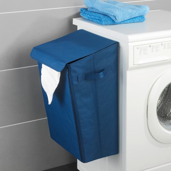 Modrý závesný kôš na bielizeň Wenko Mobile Laundry
