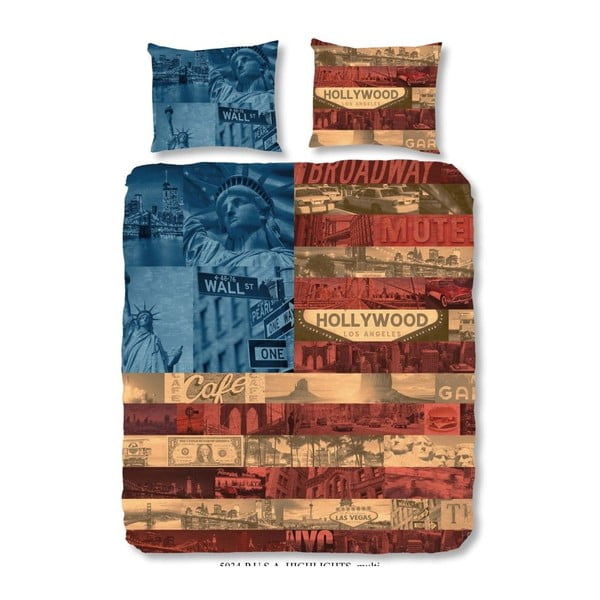 Bavlnené obliečky na dvojlôžko Good Morning USA Highlight, 240 × 200 cm