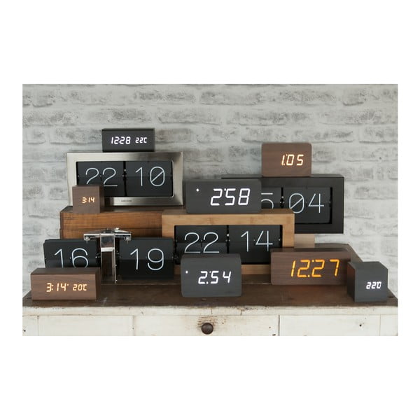 Drevené preklápajúce hodiny Karlsson Flip, 37 × 17,5 cm-image-4