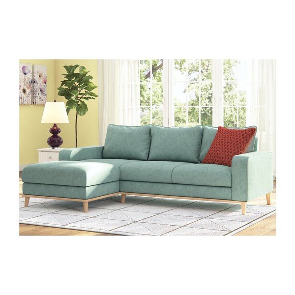 Tyrkysová rohová pohovka (ľavý roh) Beata - Ropez-image-1