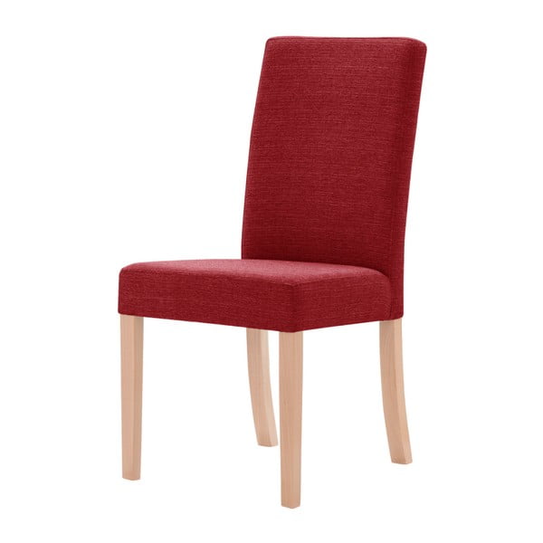 Červená stolička s hnedými nohami Ted Lapidus Maison Tonka
