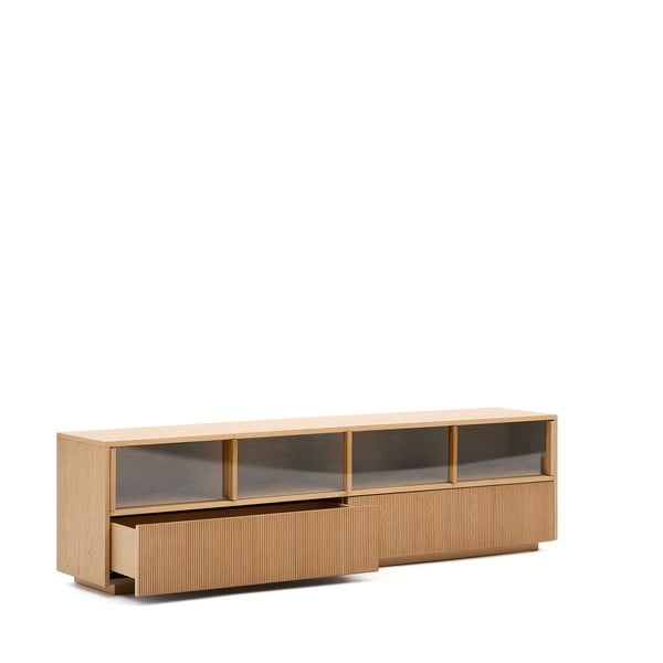 TV stolík v dekore duba v prírodnej farbe 200x54x40 cm Helvine – Kave Home-image-3