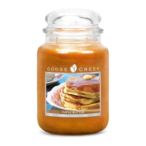 Vonná sviečka v sklenenej dóze Goose Creek Javorové maslo, 150 hodín horenia
