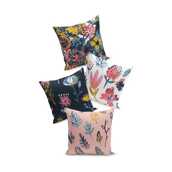 Súprava 4 obliečok na vankúš Kate Louise Artwork, 45 x 45 cm