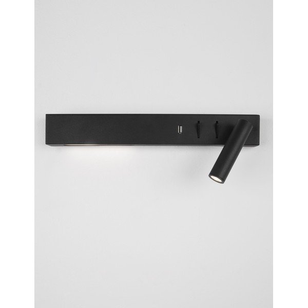 Matne čierne kovové LED nástenné svietidlo s ohýbateľnou konštrukciou/s USB portom Vida – Nova Luce-image-4