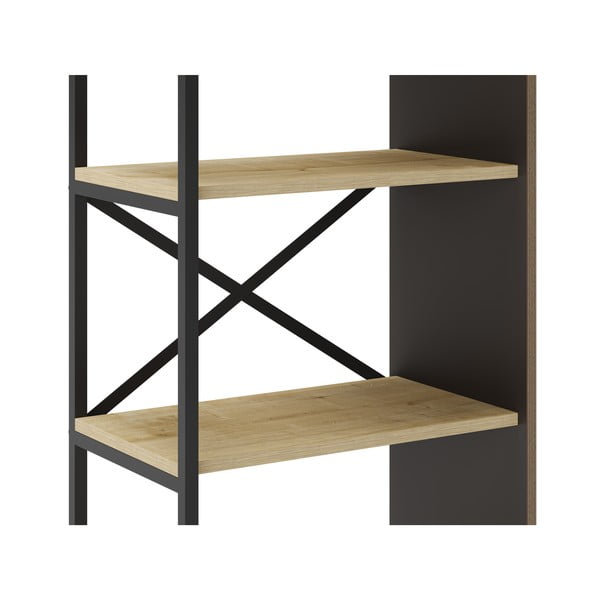 Knižnica v dekore duba v prírodnej farbe 58x175 cm Ara – Marckeric-image-4