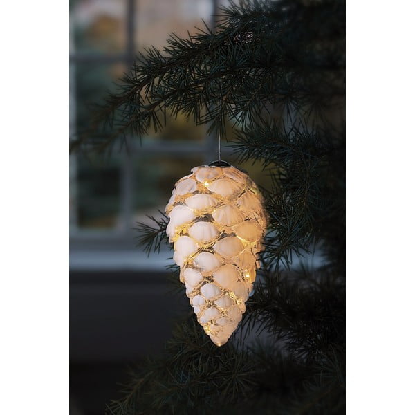 Biela závesná vianočná svetelná dekorácia ø 7 cm Celina – Sirius-image-1