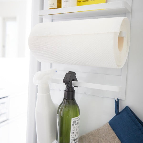 Veľký biely magnetický držiak do kuchyne YAMAZAKI Tower Magnetic Side Rack-image-2