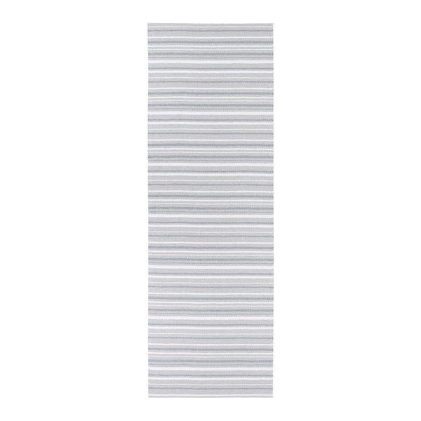 Sivo-biely behúň vhodný do exteriéru Narma Hullo, 70 × 350 cm
