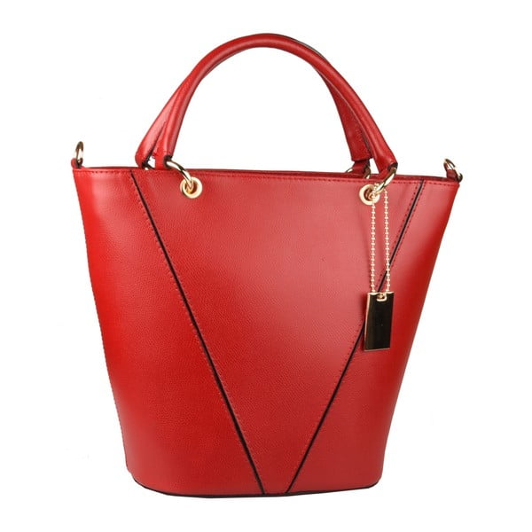 Červená kožená kabelka Matilde Costa Amalie