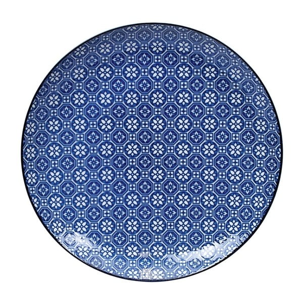 Modrý porcelánový tanier Tokyo Design Studio Flower, ⌀ 25,7 cm