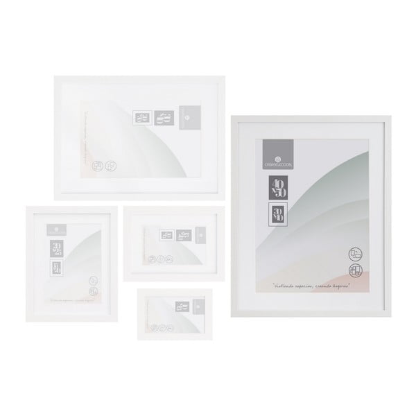Biely rámček na stenu 42x52 cm Sencillo – Casa Selección-image-1