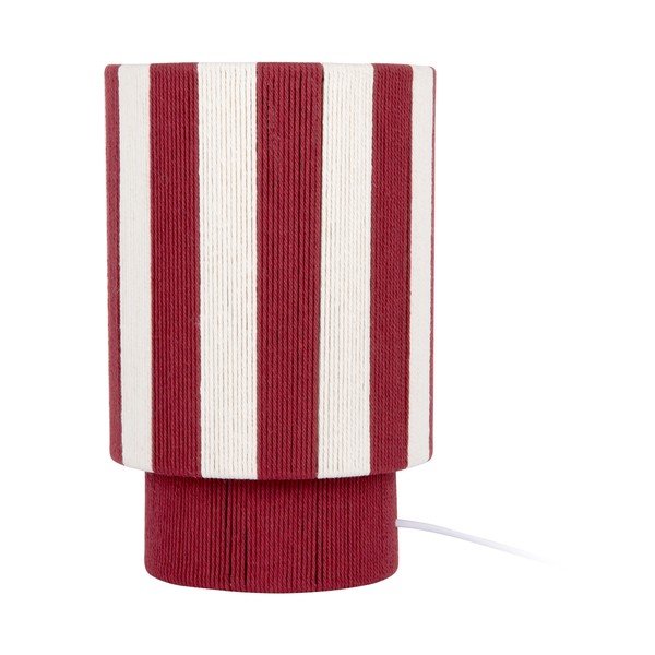 Červená/biela povrazová stolová lampa (výška  35 cm) Vienna Stripes – Leitmotiv
