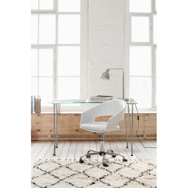 Pracovný stôl so sklenenou doskou 60x120 cm Rondo – Bizzotto-image-3