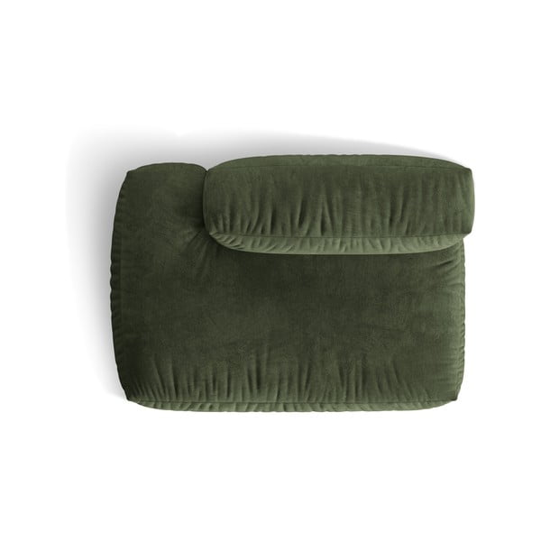 Zelený zamatový modul pohovky (ľavý roh) Martina – Micadoni -image-3