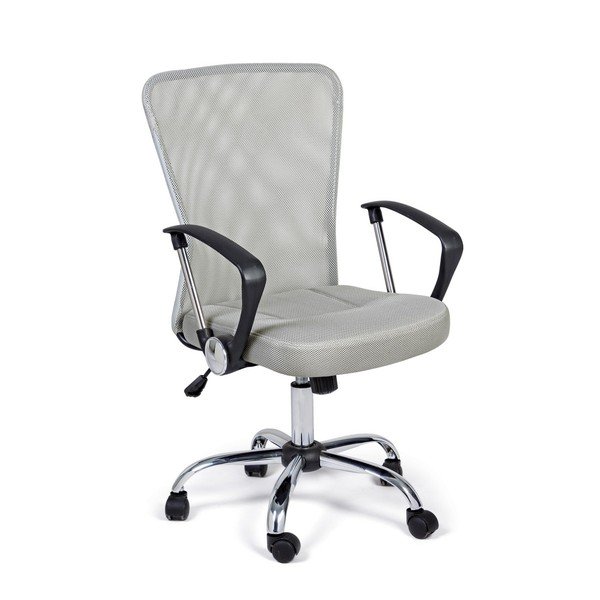Svetlosivá čalúnená kancelárska stolička Brisbane – Yes Everyday