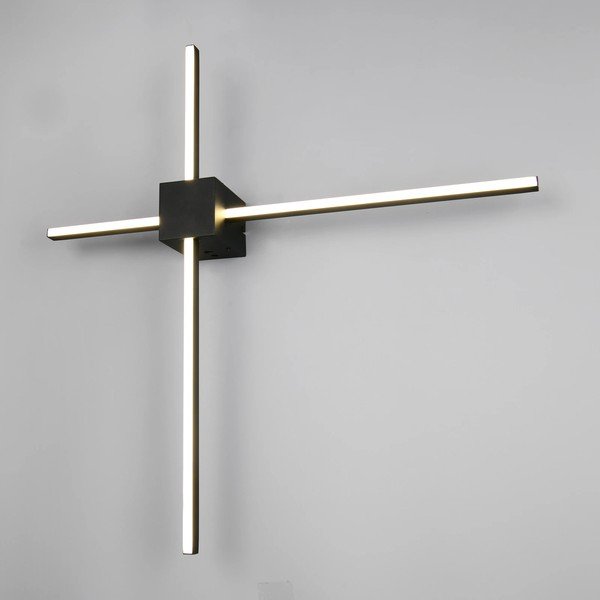 Matne čierne LED nástenné svietidlo so stmievačom Cassino – Trio-image-1