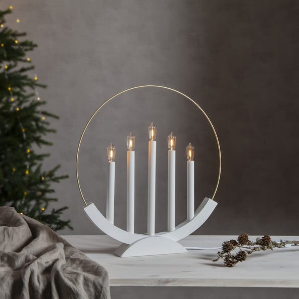Biela vianočná svetelná dekorácia Brace – Star Trading-image-1