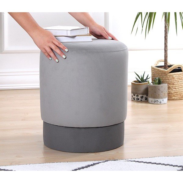 Sivý taburet Ropp – Artie-image-2