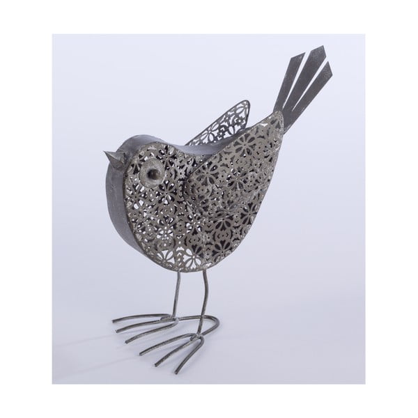 Dekoratívny kovový ptáček Bird, 23 cm