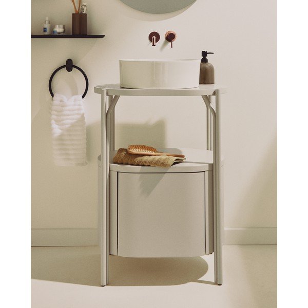 Biela skrinka pod umývadlo 60x81 cm Arely – Kave Home-image-1