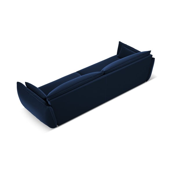 Tmavomodrá zamatová pohovka 248 cm Vanda – Mazzini Sofas-image-3