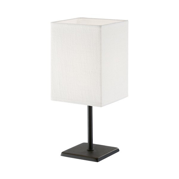 Čierno-biela stolová lampa s textilným tienidlom (výška 30 cm) Lela – Fischer & Honsel