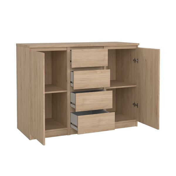 Komoda v dekore duba v prírodnej farbe 121x91x50 cm Naia – Tvilum-image-2