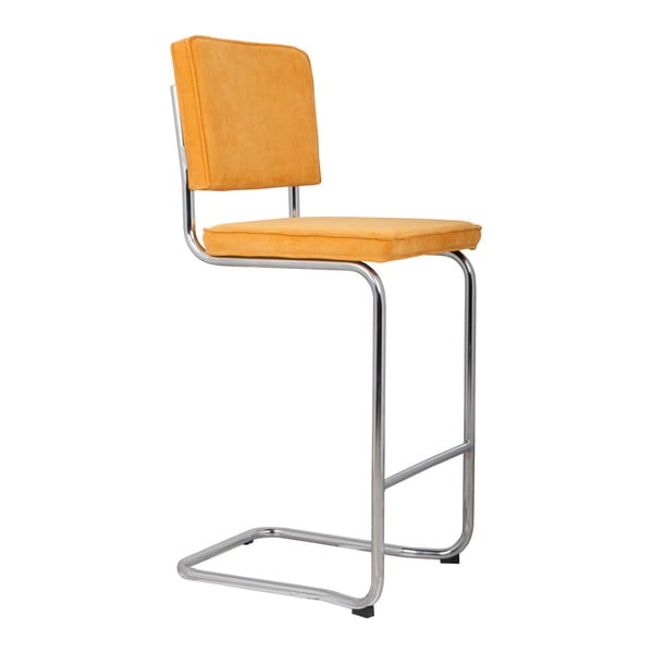 Žltá barová stolička 113 cm Ridge Rib – Zuiver