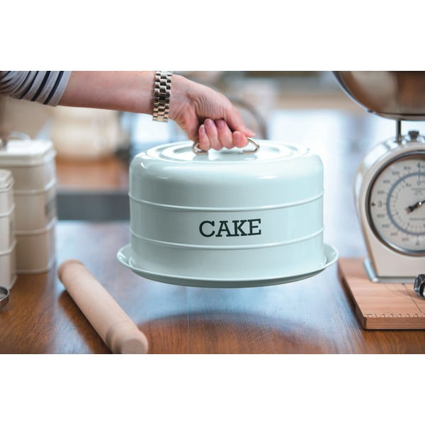 Modrá plechová dóza na koláč Kitchen Craft Nostalgia, ⌀ 28,5 cm-image-1