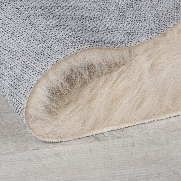 Krémová syntetická kožušina 80x150 cm Waffle Faux Fur – Flair Rugs-image-3