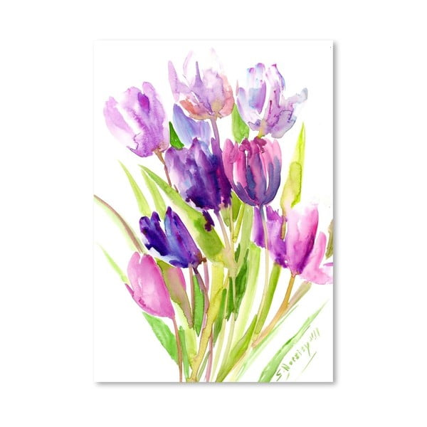 Plagát Purple Tulips od Suren Nersisyan