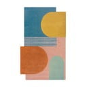 Modrý ručne tkaný vlnený koberec 150x240 cm Lozenge Bright Multi – Flair Rugs
