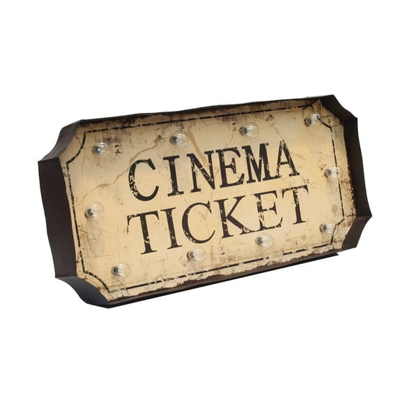 Nástenná svetelná dekorácia Novita Cinema Ticket
