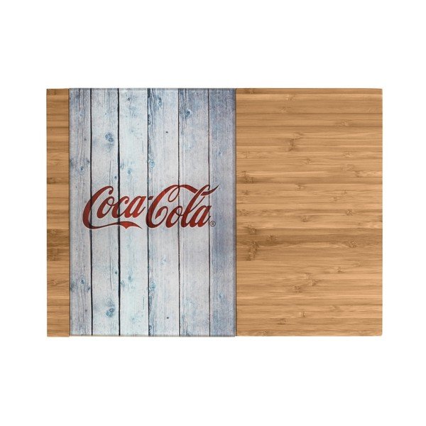 Bambusová doska so sklenenou časťou Wenko Coca-Cola World-image-1