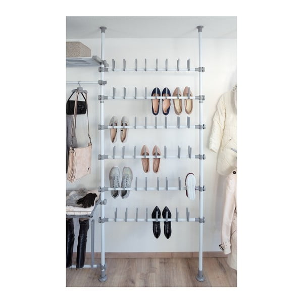 Biely kovový teleskopický stojan na topánky Herkules – Wenko-image-3