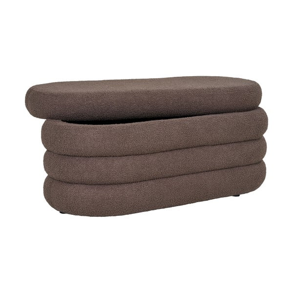 Hnedá lavica z textílie buklé Dartford – House Nordic-image-4