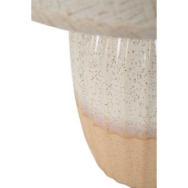 Krémovobiela keramická stolová lampa s textilným tienidlom (výška  44 cm) Japandi – Mauro Ferretti-image-4