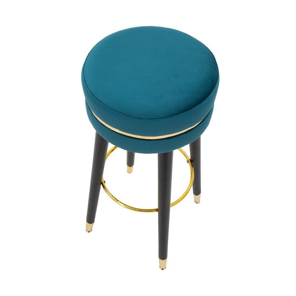 Tyrkysovomodrá čalúnená barová stolička (výška sedadla 74 cm) Paris – Mauro Ferretti-image-2