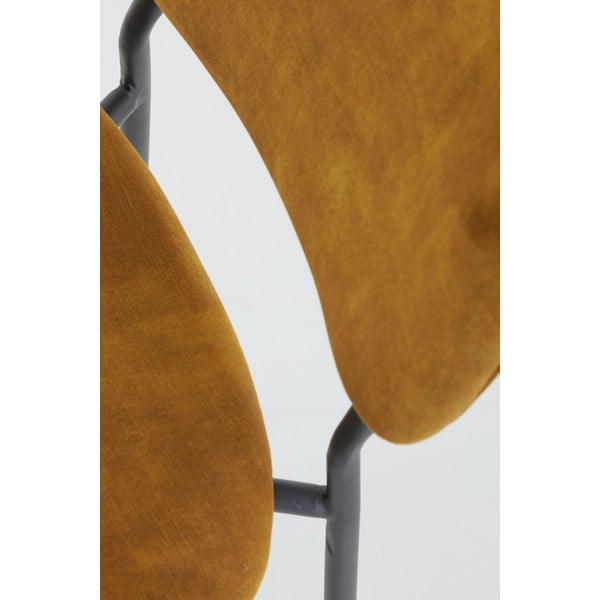 Zamatová barová stolička v horčicovej farbe 92 cm Emma - Light & Living-image-1