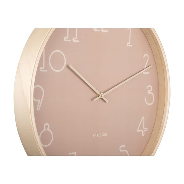 Ružové nástenné hodiny Karlsson Sencillo, ø 40 cm-image-4