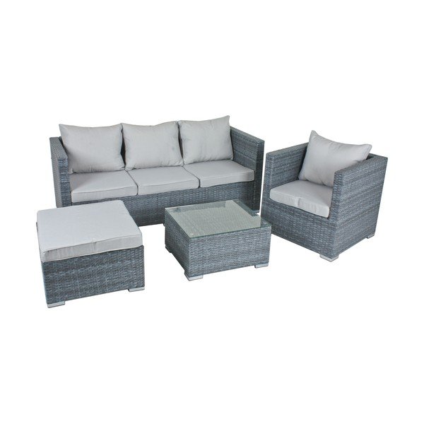 Set záhradnej pohovky, kresla a stolíka Garden Pleasure Baeza-image-1