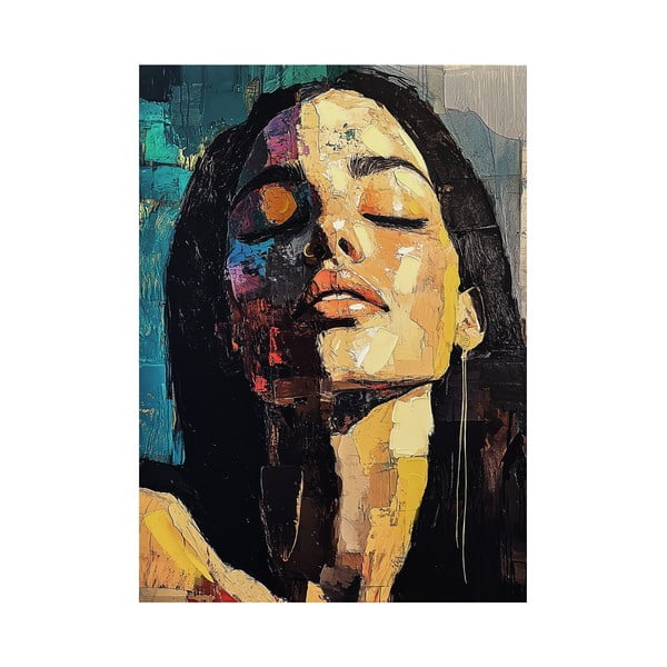 Obraz s ručne maľovanými prvkami 70x100 cm Vivian – Styler
