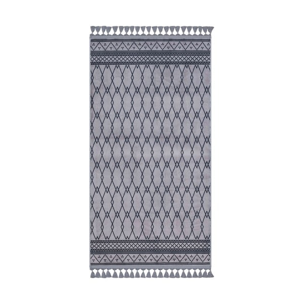 Sivý umývateľný koberec behúň 300x100 cm - Vitaus