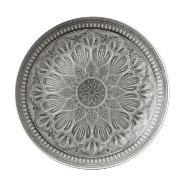 Sivý servírovací kameninový tanier Ladelle Catalina, ⌀ 33,5 cm