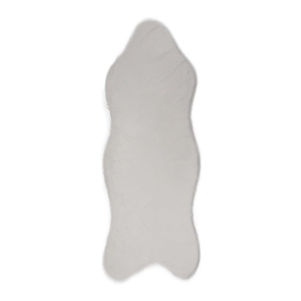 Biely behúň z umelej kožušiny Pelus White, 75 × 200 cm