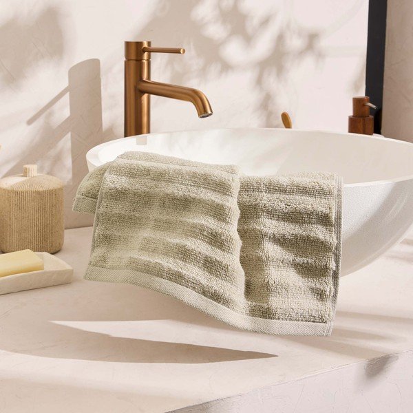 Béžový froté bavlnený uterák 30x50 cm Maya – douceur d'intérieur-image-2