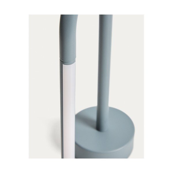 Svetlomodrá kovová LED stolová lampa (výška  30 cm) Bow – Kave Home-image-4