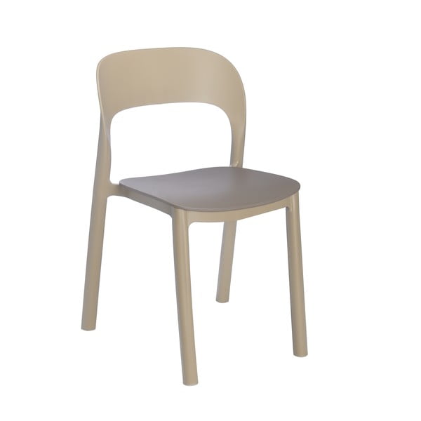 Sada 4 pieskovo hnedých stoličiek s hnedým sedákom Resol Ona